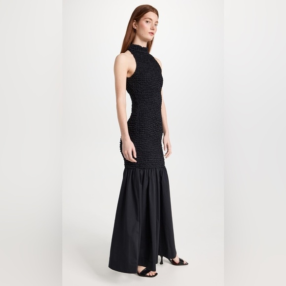 NWOT STAUD Kiera Black Textured Dress Size Medium - Picture 3 of 14